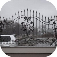Кованый забор в стиле барокко